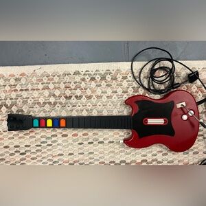Red Guitar Hero controller for Playstation 2